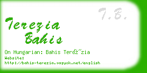 terezia bahis business card